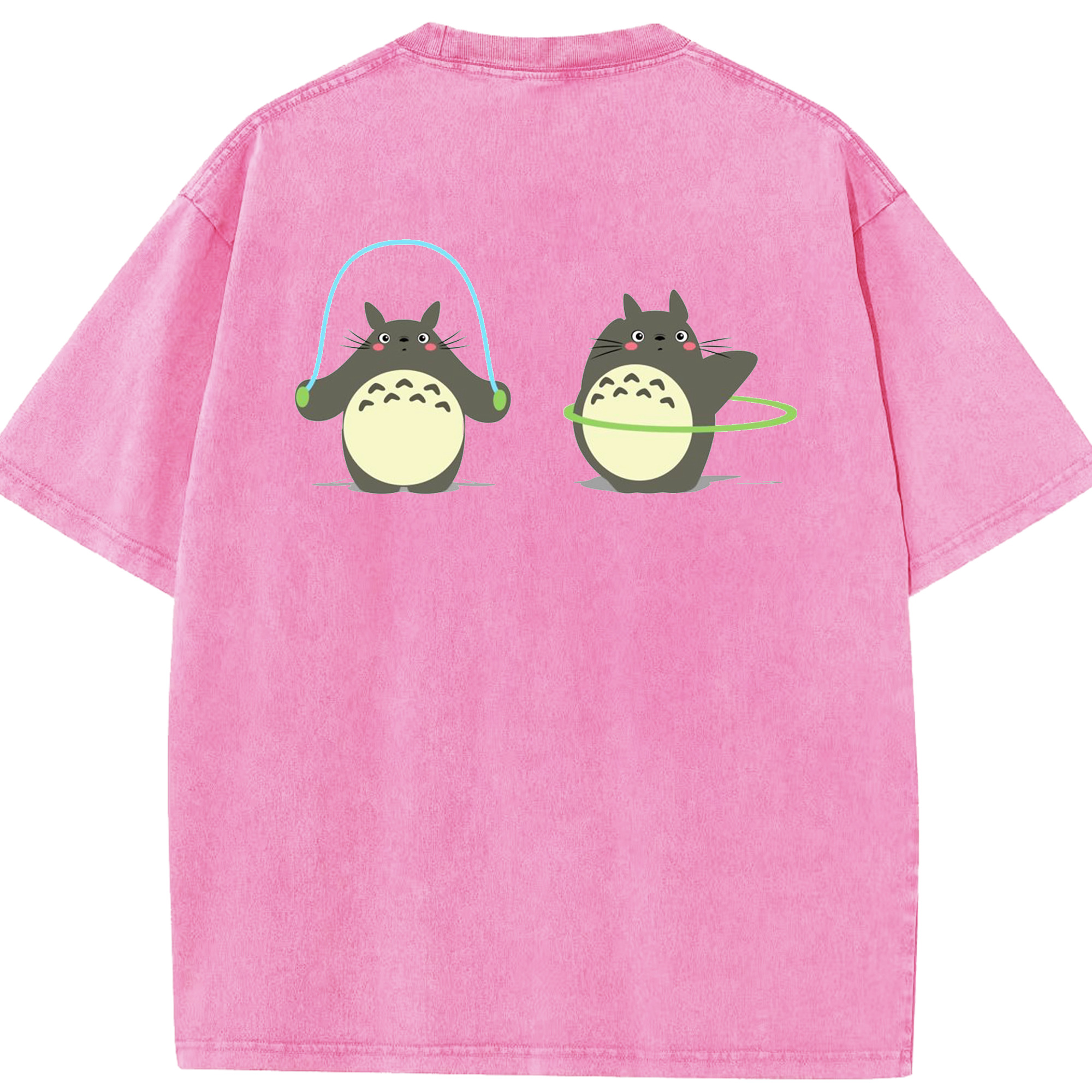 （画像用） となりのトトロ 草壁メイ 草壁サツキ My Neighbor Totoro Satsuki Kusakabe Mei Kusakabe 綿100% ヴィンテージ風 半袖Tシャツ（背面プリント）